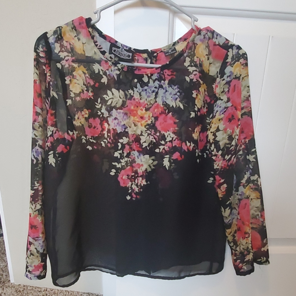 Blouse with floral print
